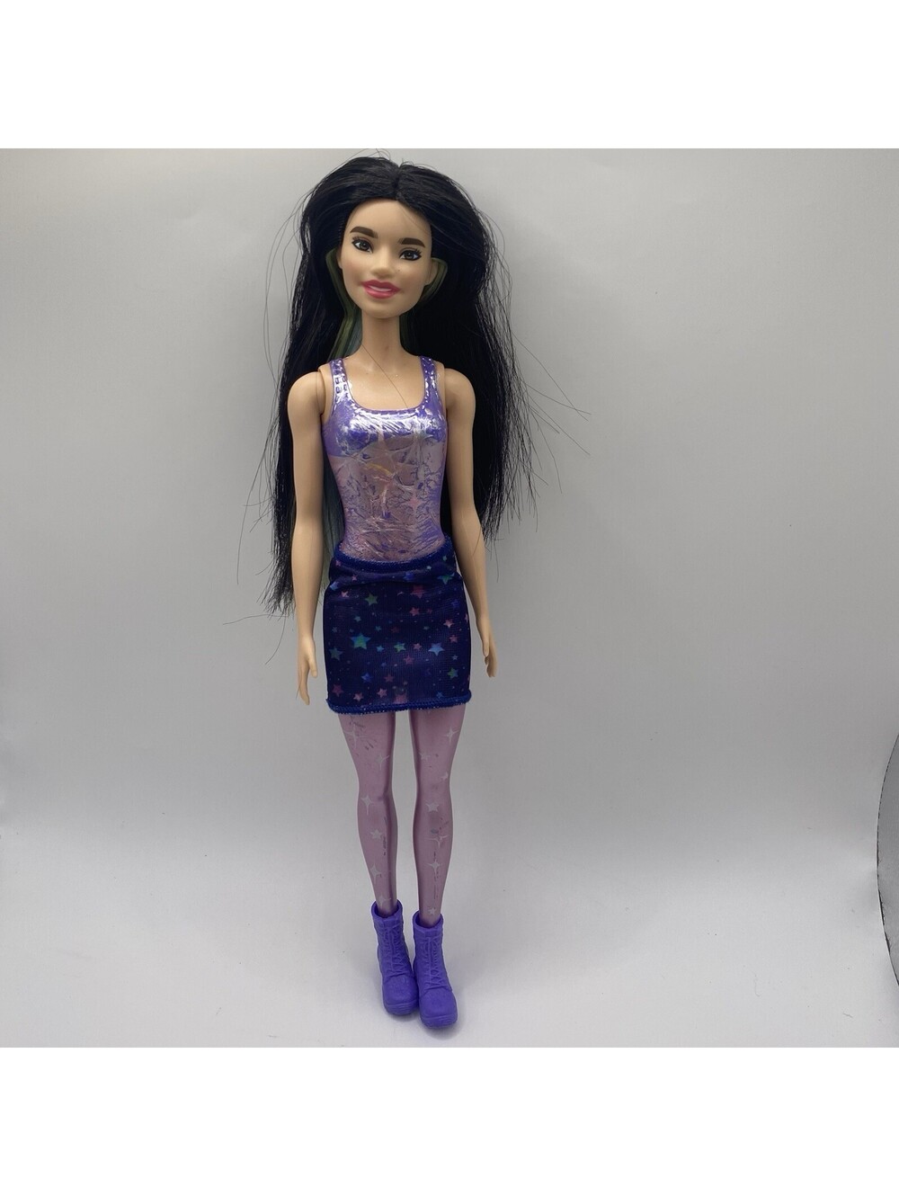 Asian Barbie Purple Color Reveal HJX65 Rainbow Galaxy Doll B15